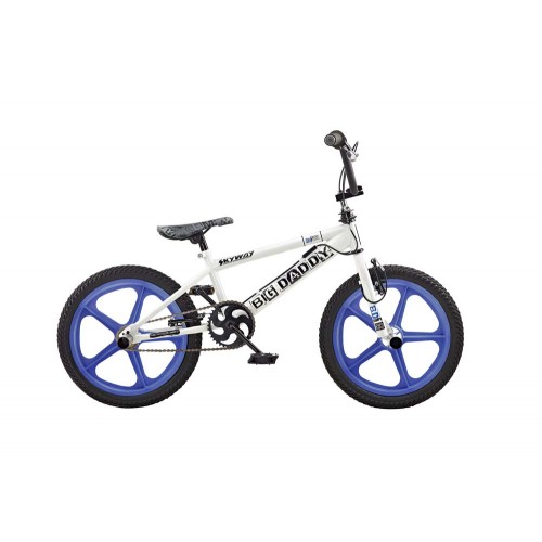 Rooster Big Daddy White - Blue 18 Skyway Mag Wheels BMX Bike